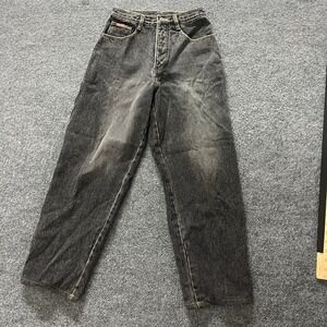 City Blue Jeans Womens Size 26 Black High Waisted Relaxed Straight Leg Vintage